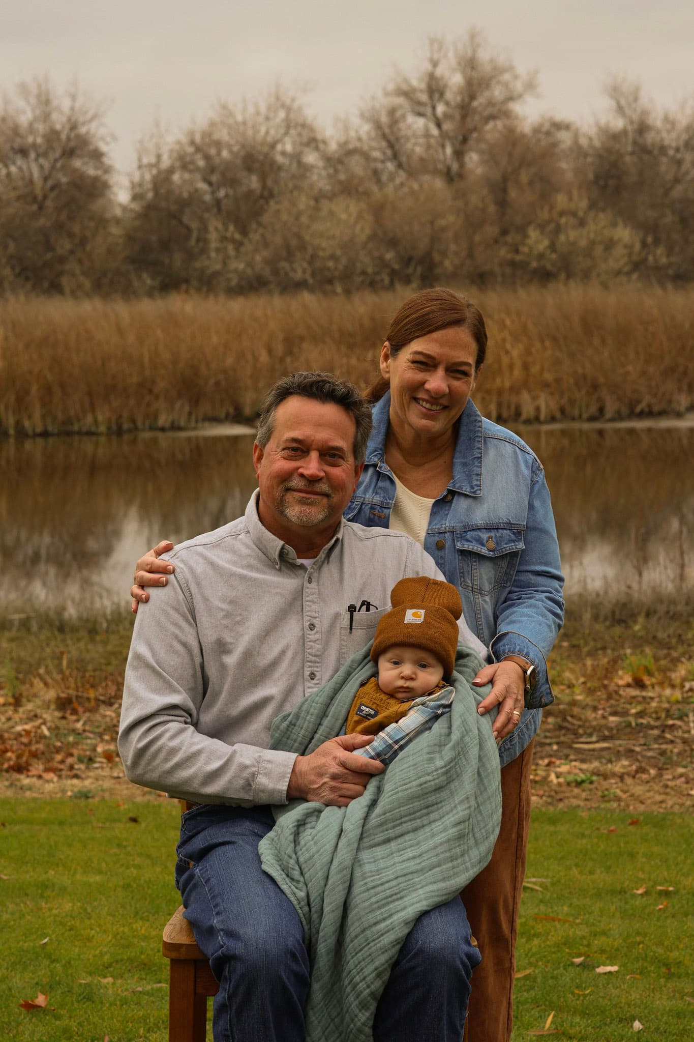 Darci with grandchild and family